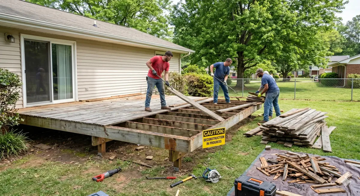 Deck deconstruction job — Jacey's Moving Atlanta
